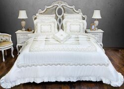 ELAYNA BEDSPREAD DOUBLE SIZE CREAM 260X270 CM 4 PCS