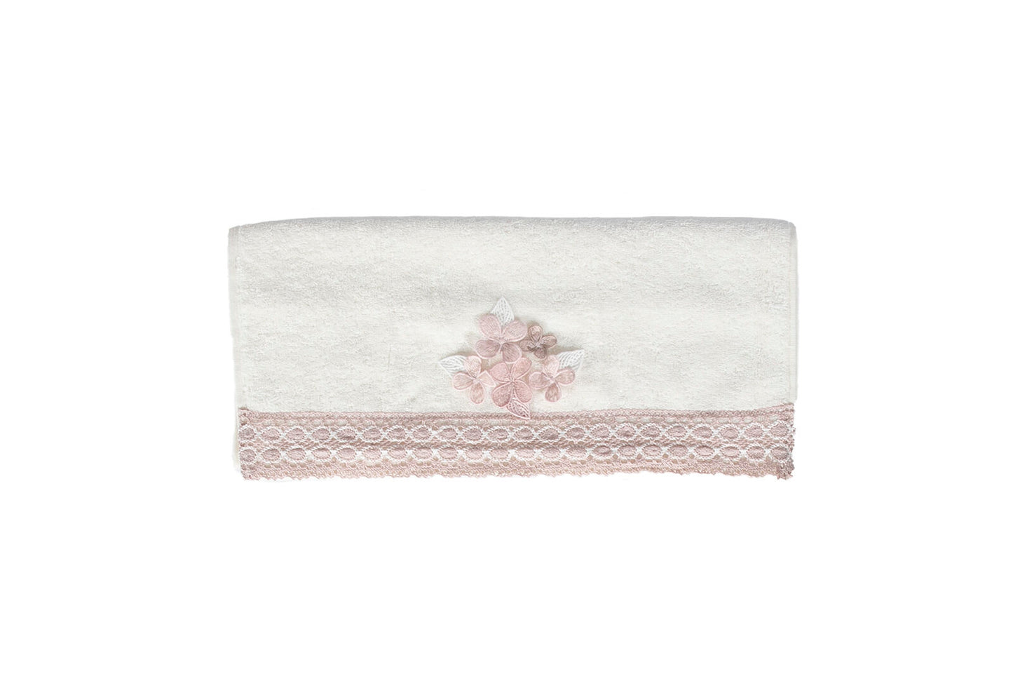 ESMERALDA 50x90 TOWEL CREAM-PINK