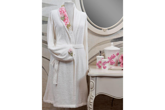 FLURINA BATHROBE CREAM L/XL SIZE