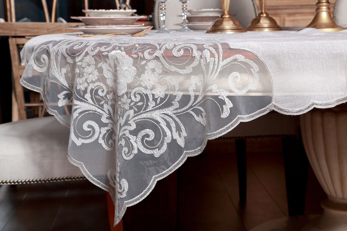 NEW MARIANNA TABLE CLOTH STONE 160x240cm