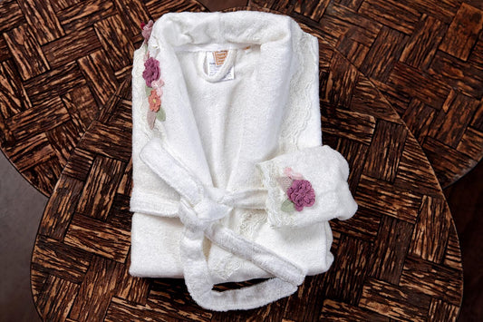 ODEN BATHROBE CREAM L/XL SIZE