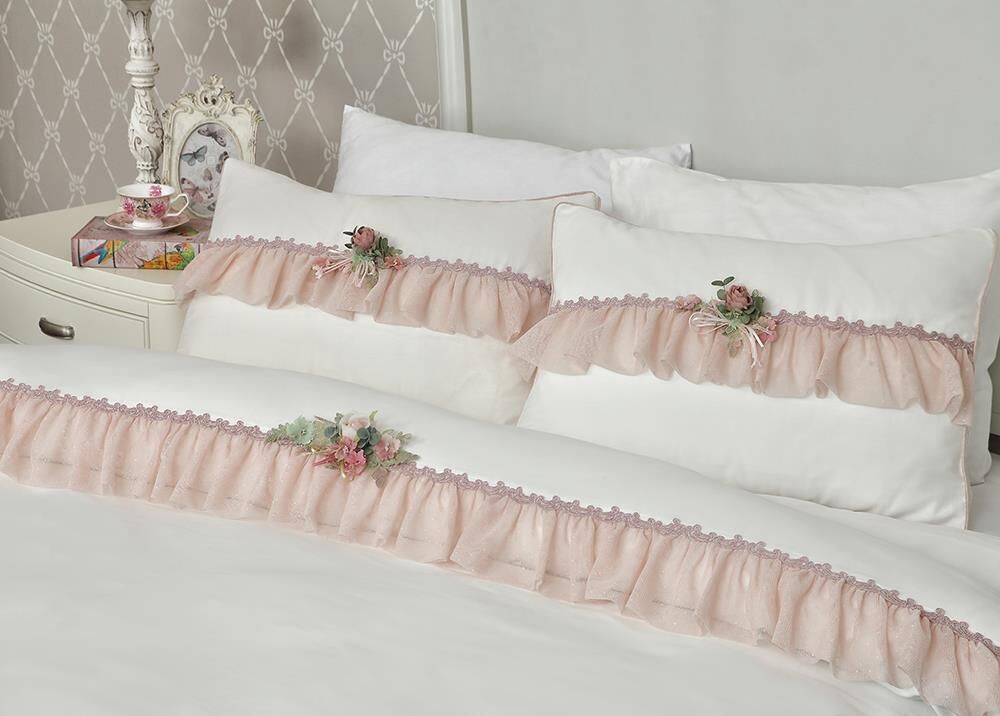 ROSE DREAM QUILT COVER SET PINK CK.200x220cm 6 PCS